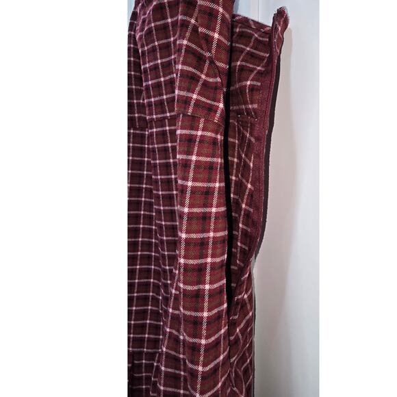 Hollister Burgundy Plaid Ruffle Hem Dress – Size M - Picture 12 of 15